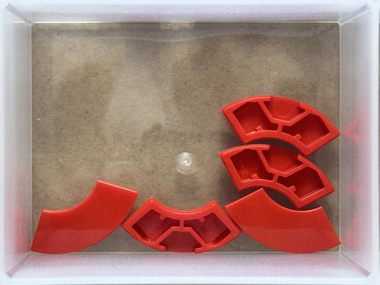 LEGO Parts - Red Tile, Round Corner 2 x 2 Macaroni - No 27925 - QTY 5