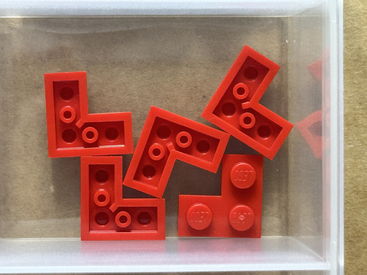 LEGO Parts - Red Plate 2 x 2 Corner - No 2420 - QTY 5