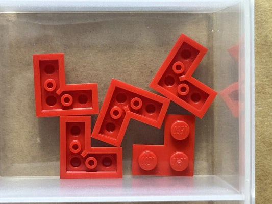 LEGO Parts - Red Plate 2 x 2 Corner - No 2420 - QTY 5