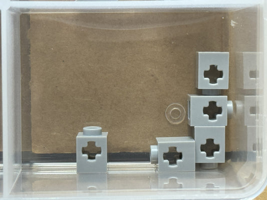 LEGO Parts - Light Bluish Gray Technic, Brick 1 x 1 Axle Hole - No 73230 - QTY 5