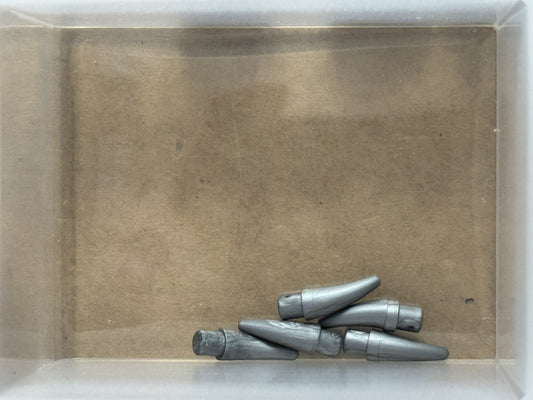 LEGO Parts - Flat Silver Barb / Claw / Horn / Tooth - Small - No 53451 - QTY 5