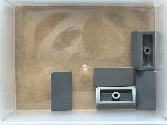 LEGO Parts - Dark Bluish Gray Slope 30 1 x 2 x 2/3 - No 85984 - QTY 5