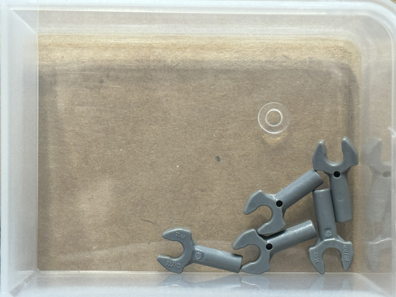 LEGO Parts - Dark Bluish Gray Bar 1L Clip Mechanical Claw - No 48729b - QTY 5