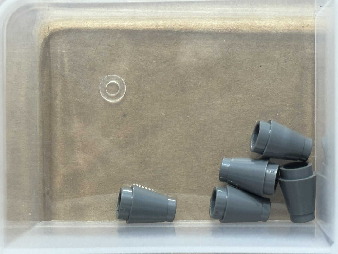 LEGO Parts - Dark Bluish Gray Cone 1 x 1 with Top Groove - No 4589b - QTY 5