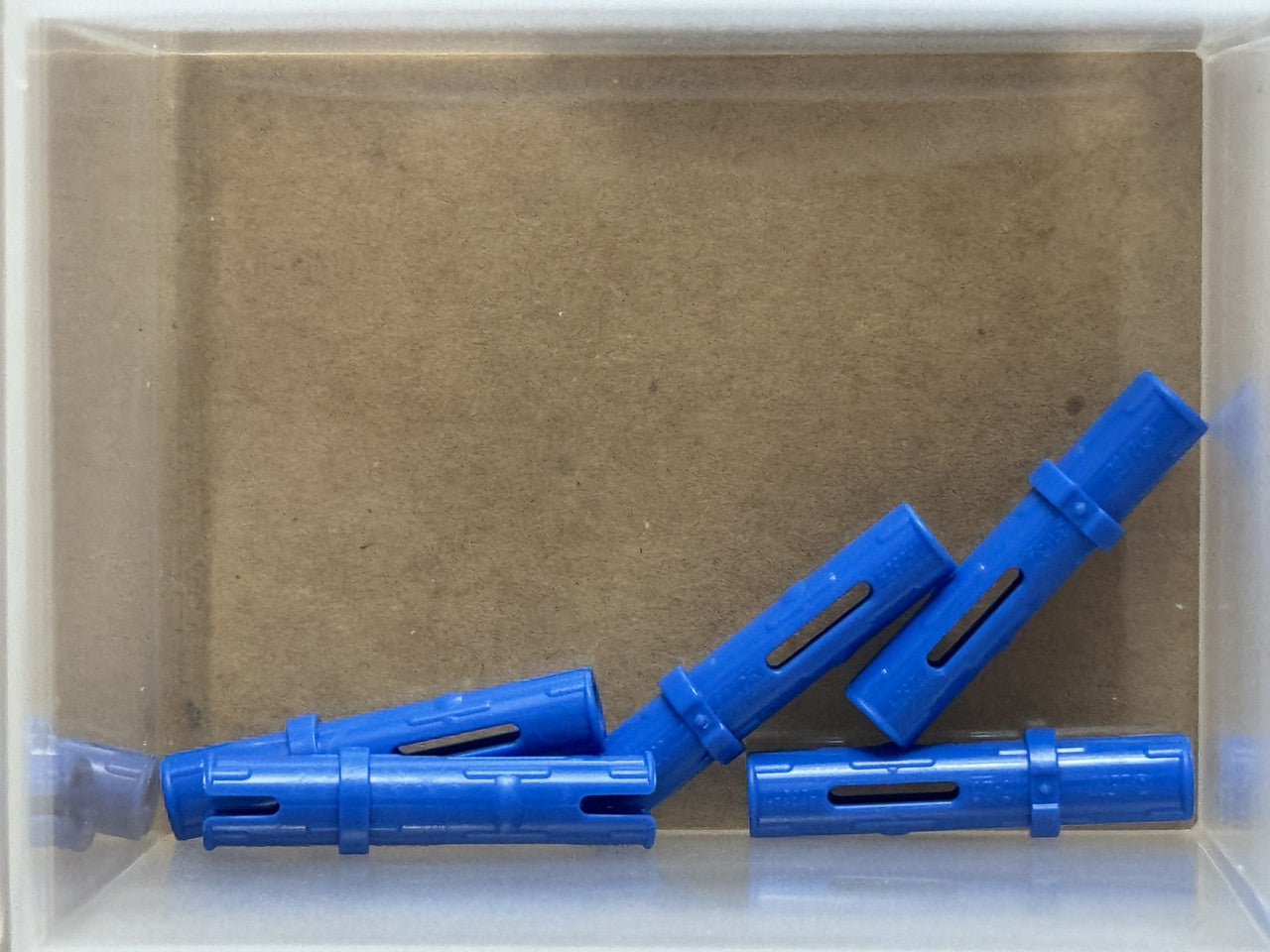 LEGO Parts - Blue Technic, Pin 3L with Friction Ridges - No 6558 - QTY 5