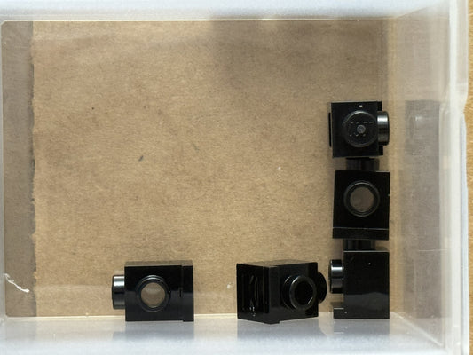 LEGO Parts - Black Brick, Modified 1 x 1 with Headlight - No 4070 - QTY 5