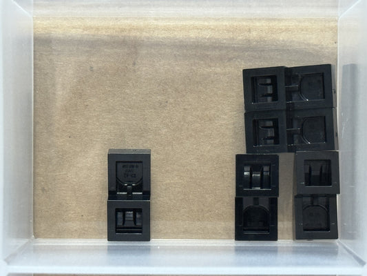 LEGO Parts - Black Slope, Curved 2 x 1 x 2/3 - No 11477 - QTY 5