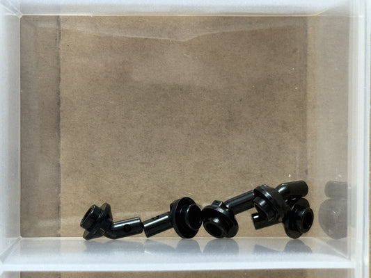 LEGO Parts - Black Bar 1L with Angled Hollow Stud - No 65578 - QTY 5