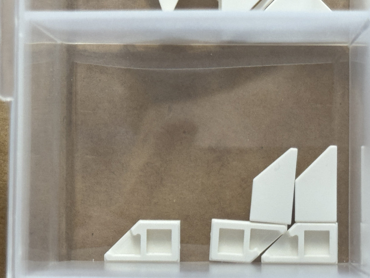 LEGO Parts - White Tile, Modified 1 x 2 Wedge Left - No 5091 - QTY 5