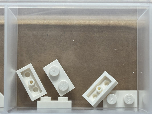 LEGO Parts - White Plate 1 x 2 - No 3023 - QTY 5