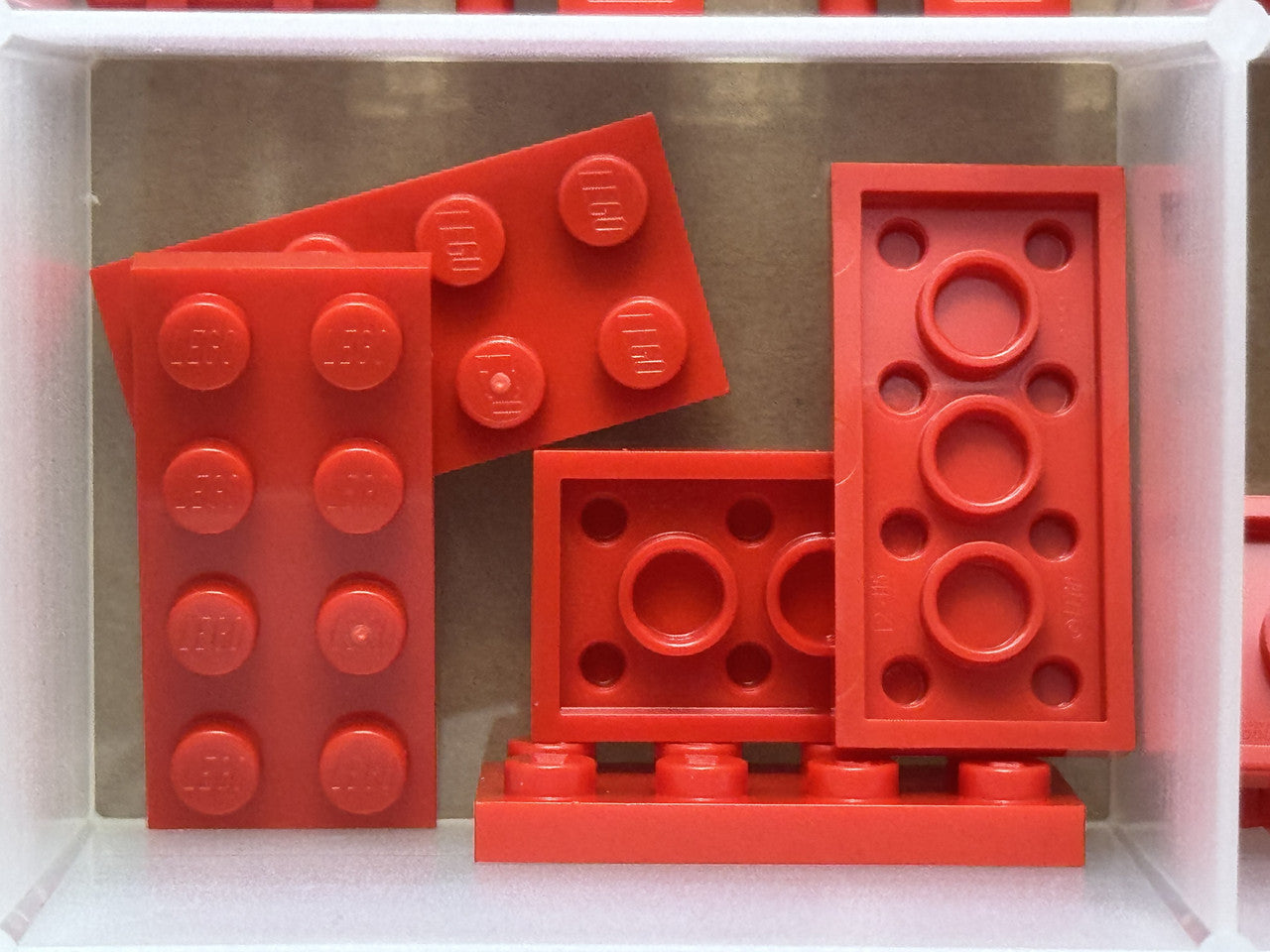 LEGO Parts - Red Plate 2 x 4 - No 3020 - QTY 5