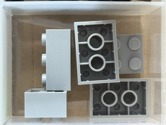 LEGO Parts - Light Bluish Gray Brick 2 x 3 - No 3002 - QTY 5