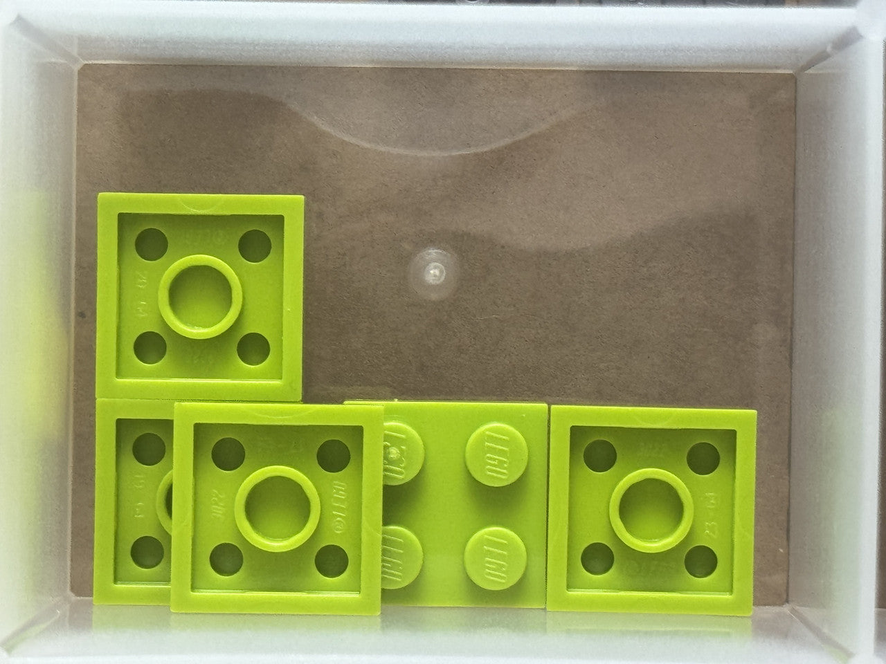 LEGO Parts - Lime Plate 2 x 2 - No 3022 - QTY 5