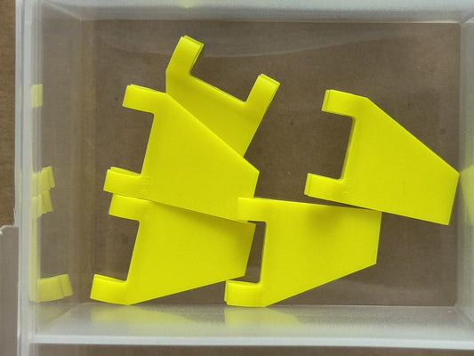 LEGO Parts - Neon Yellow Flag 2 x 2 Trapezoid Flared Edge - No 80324 - QTY 5