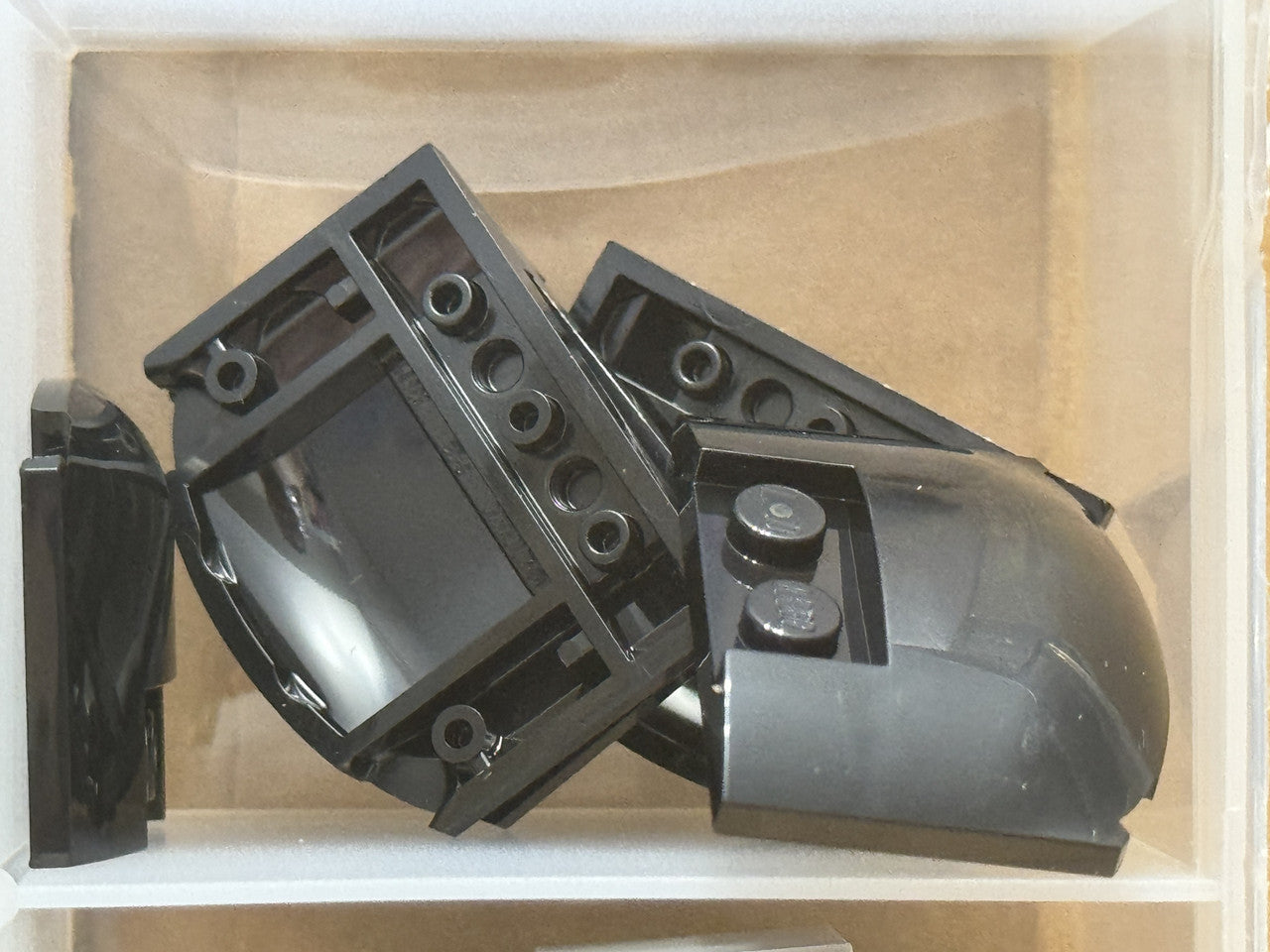 LEGO Parts - Black Wedge 3 x 4 x 2/3 Triple Curved - No 93604 - QTY 5