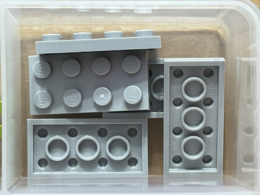 LEGO Parts - Light Bluish Gray Plate 2 x 4 - No 3020 - QTY 5