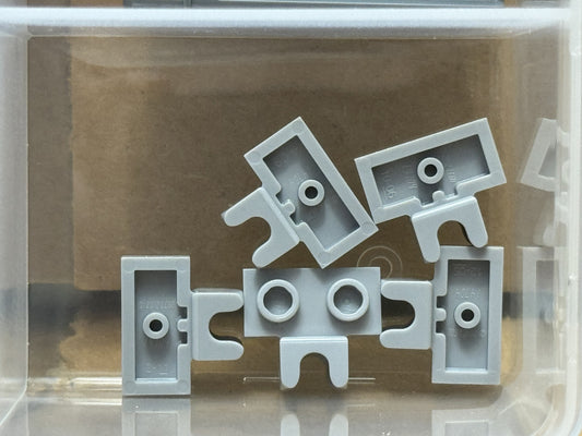 LEGO Parts - Light Bluish Gray Plate 1 x 2 Tow Socket on Side - No 14704 - QTY 5