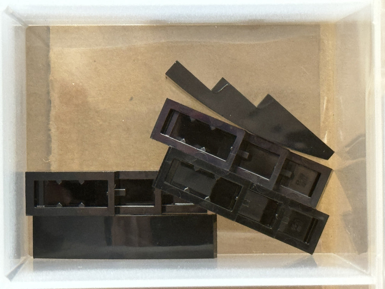 LEGO Parts - Black Slope, Curved 4 x 1 - No 61678 - QTY 5