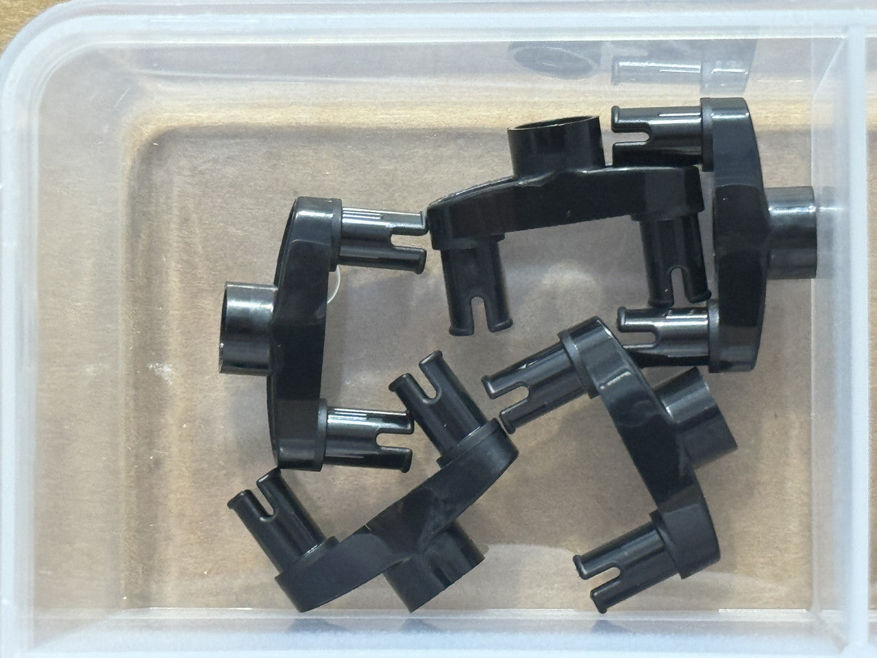 LEGO Parts - Black Technic, Pin Connector 3L Pins Center Hole - No 15461 - QTY 5