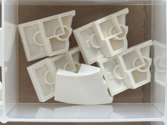 LEGO Parts - White Wedge 3 x 2 Left No Studs - No 80177 - QTY 5