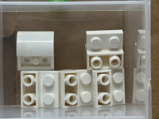 LEGO Parts - White Slope, Curved 2 x 2 Inverted 2 Studs - No 1750 - QTY 5
