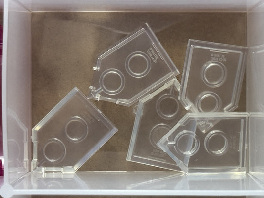 LEGO Parts - Trans-Clear Tile, Modified 2 x 3 Pentagonal - No 22385 - QTY 5