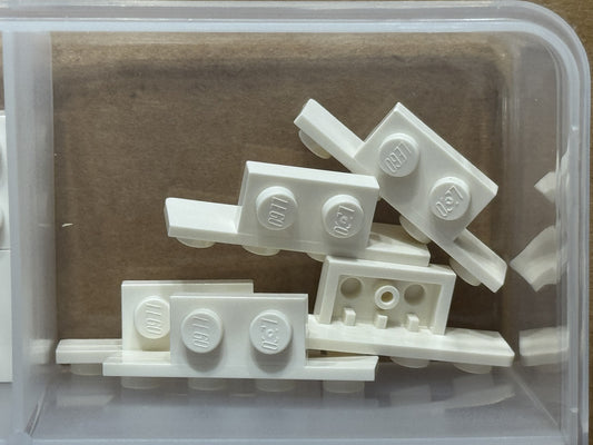 LEGO Parts - White Bracket 1 x 2 - 1 x 4 - No 28802 - QTY 5