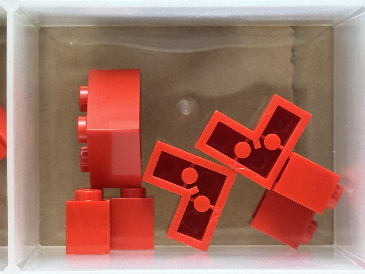 LEGO Parts - Red Brick 2 x 2 Corner - No 2357 - QTY 5