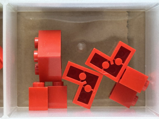 LEGO Parts - Red Brick 2 x 2 Corner - No 2357 - QTY 5
