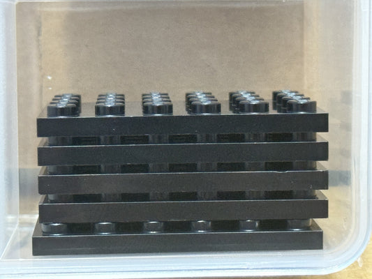 LEGO Parts - Black Plate 4 x 6 - No 3032 - QTY 5