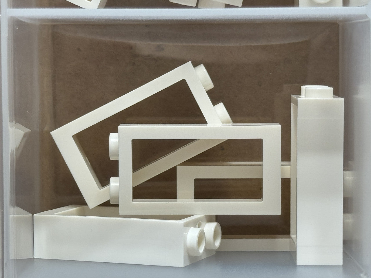 LEGO Parts - White Window 1 x 2 x 3 Flat Front - No 60593 - QTY 5