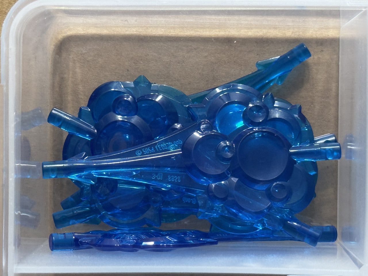 LEGO Parts - Trans-Dark Blue Wave Rounded Straight Tapered - No 6958 - QTY 5