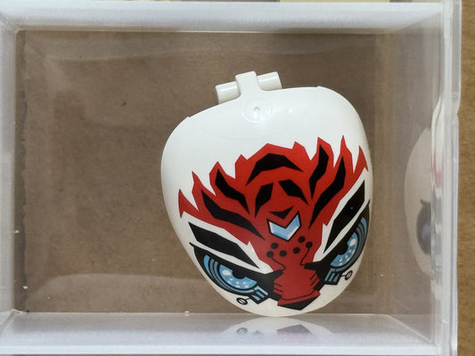 LEGO Parts - White Large Figure Armor, Red Tiger Face - No 1686pb01 - QTY 1