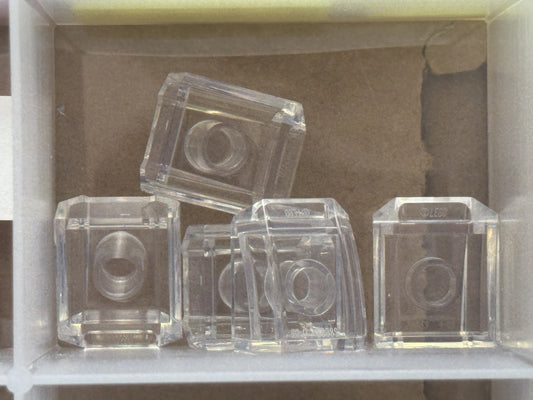 LEGO Parts - Trans-Clear Slope, Curved 2 x 2 Lip - No 30602 - QTY 5