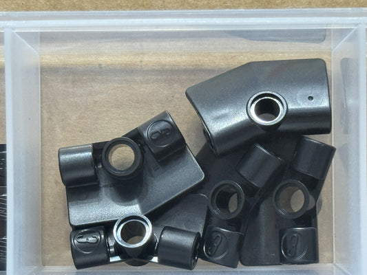 LEGO Parts - Black Technic, Panel Curved # 3 2 x 3 x 1 Angled - No 2457 - QTY 5