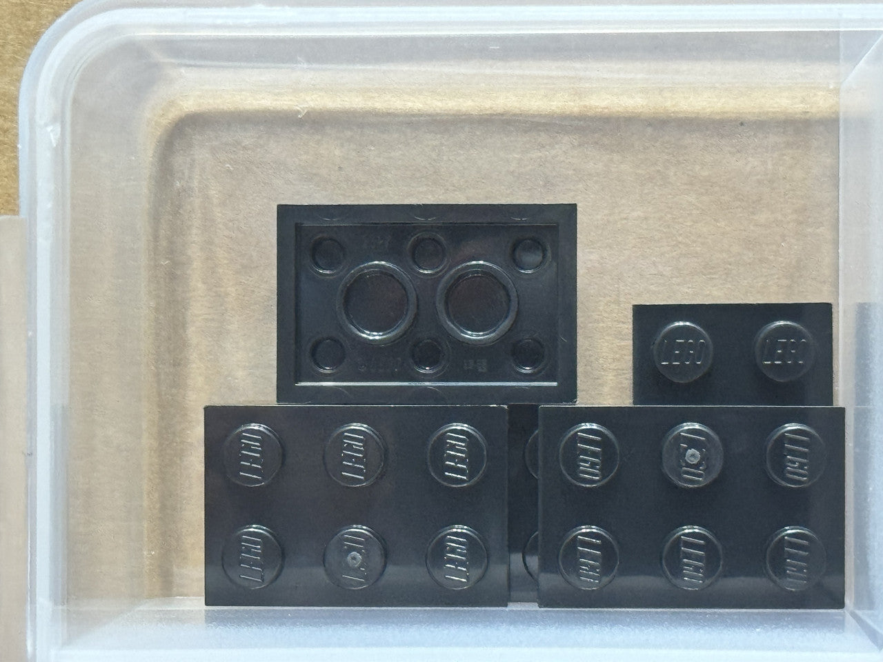 LEGO Parts - Black Plate 2 x 3 - No 3021 - QTY 5