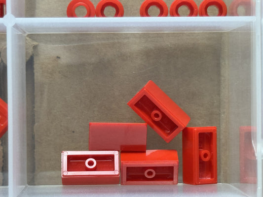 LEGO Parts - Red Slope 30 1 x 2 x 2/3 - No 85984 - QTY 5