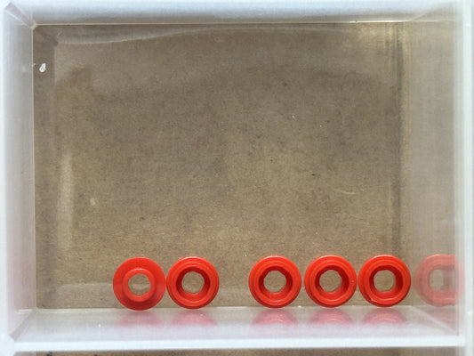 LEGO Parts - Red Plate, Round 1 x 1 with Open Stud - No 85861 - QTY 5