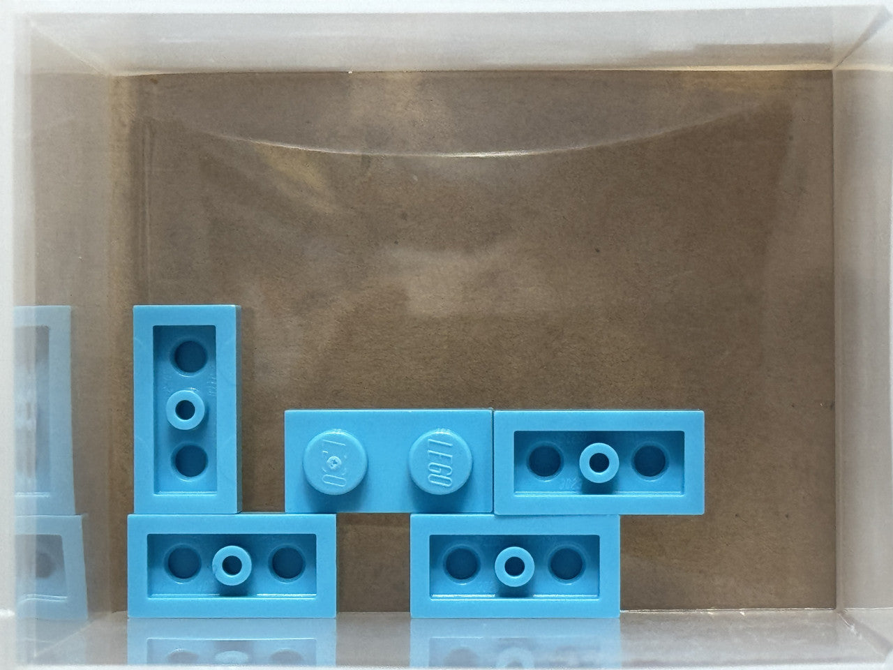LEGO Parts - Medium Azure Plate 1 x 2 - No 3023 - QTY 5