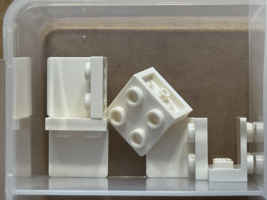 LEGO Parts - White Bracket 1 x 2 - 2 x 2 Inverted - No 99207 - QTY 5