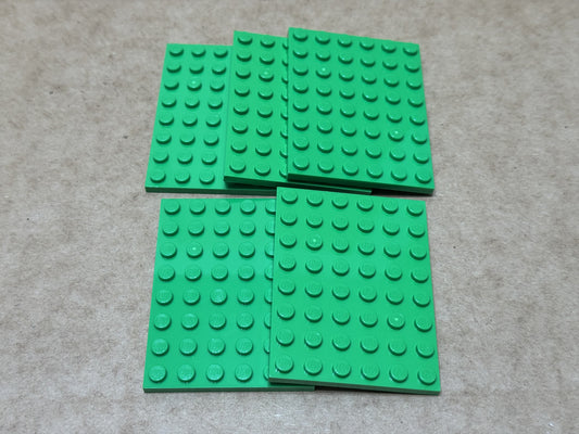 LEGO Parts - Bright Green Plate 6 x 8 - No 3036 - QTY 5