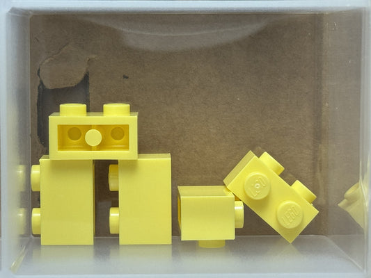LEGO Parts - Bright Light Yellow Brick 1 x 2 Studs 1 Side - No 11211 - QTY 5