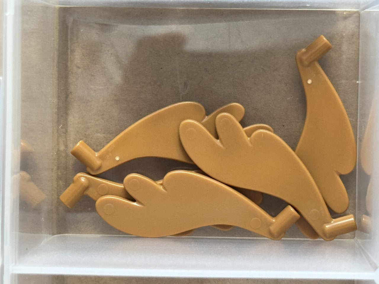 LEGO Parts - Medium Nougat Minifigure Wing Feathered Flat - No 35468 - QTY 5