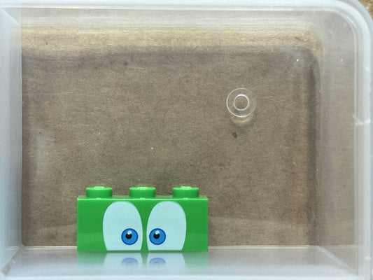 LEGO Parts - Bright Green Brick 1 x 3 Larry Upper Face - No 3622pb125 - QTY 1