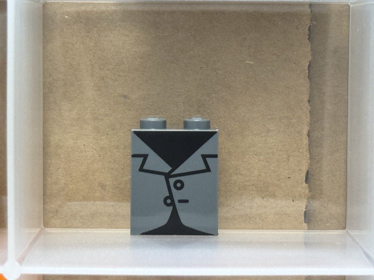 LEGO Parts - Dark Bluish Gray Brick 1 x 2 Frankenstein - No 3245cpb126 - QTY 1