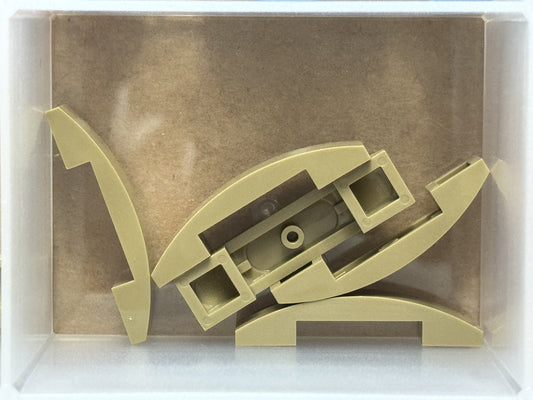 LEGO Parts - Dark Tan Slope, Curved 4 x 1 x 2/3 Double - No 93273 - QTY 5
