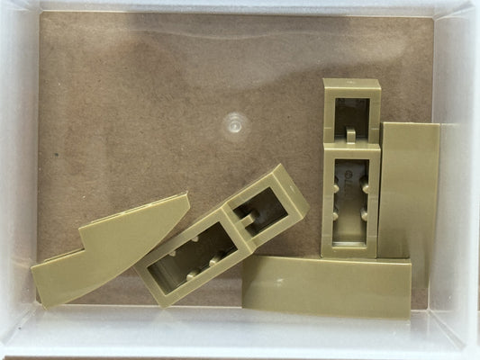 LEGO Parts - Dark Tan Slope, Curved 3 x 1 - No 50950 - QTY 5