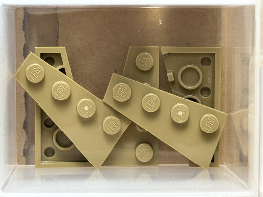 LEGO Parts - Dark Tan Wedge, Plate 4 x 2 Left - No 41770 - QTY 5