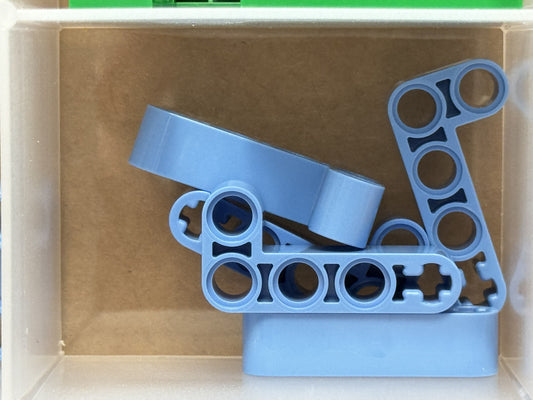 LEGO Parts - Medium Blue Technic, Liftarm Bent L-Shape 2 x 4 - No 32140 - QTY 5