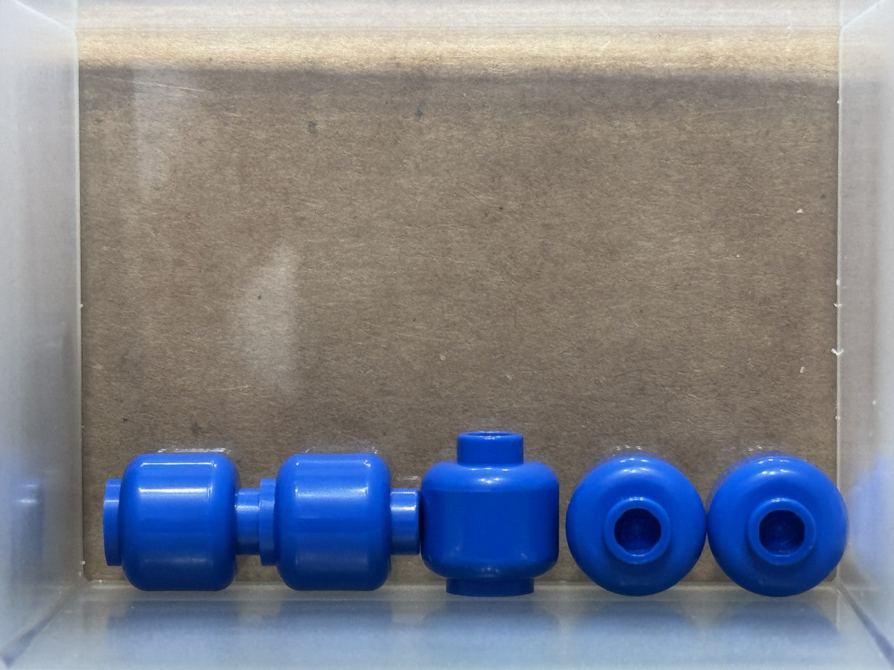 LEGO Parts - Blue Minifigure, Head (Plain) - No 3626 - QTY 5